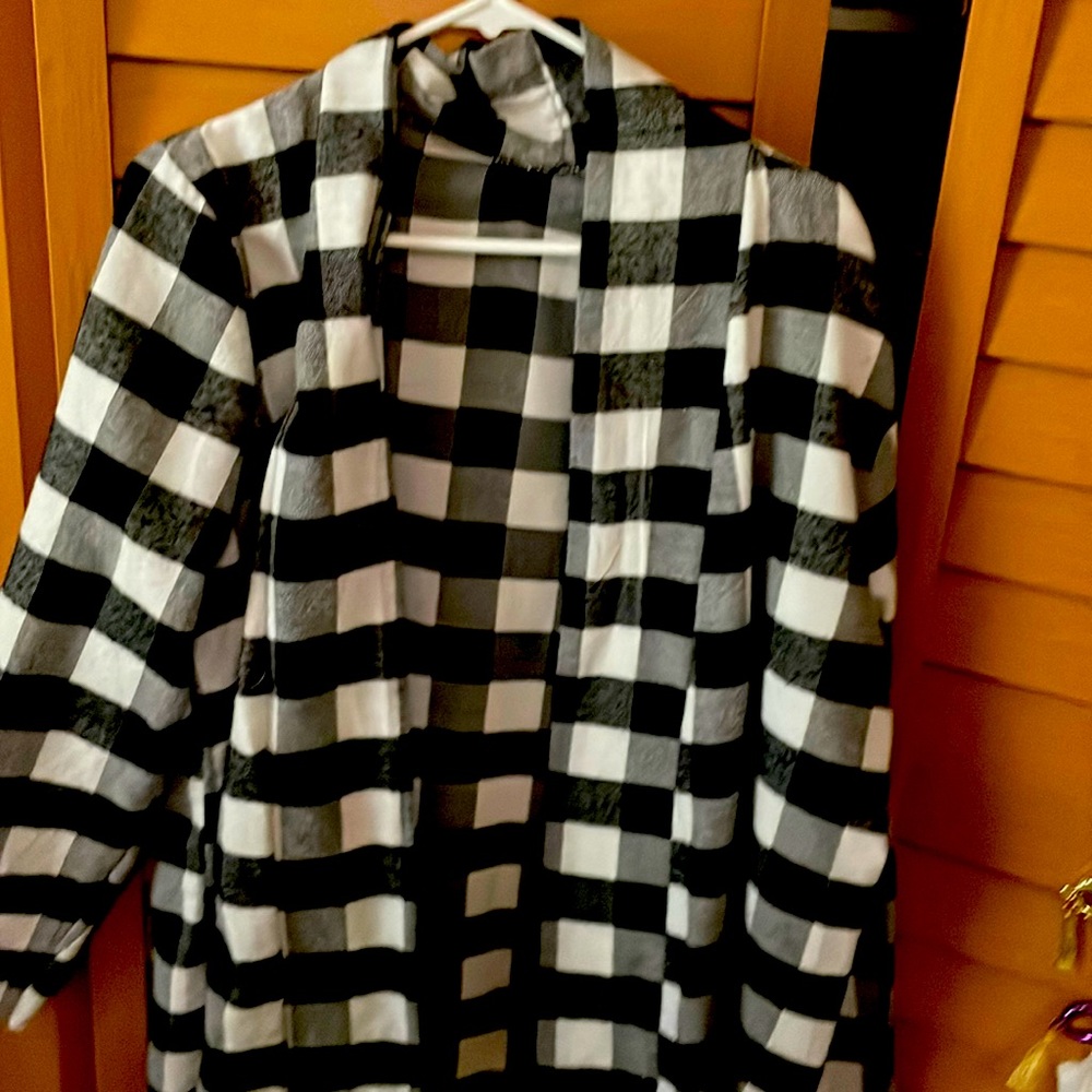 Black & White checkered long sleeve shirt